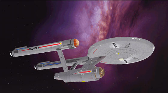The Constitution-class heavy cruiser U.S.S. Indefatigable NCC-1760